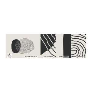 Prøve Fototapet Selvklæbende Deluxe Sticker - Varighed og vibration - Abstraktion, Stykke, Grafik - 100x30 cm