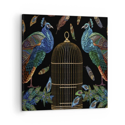 Lærredstryk - Billede på lærred - I kongelige gevandter - 60x60 cm