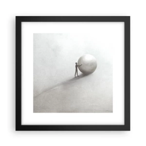 Plakat i sort ramme - Livets spil - 30x30 cm