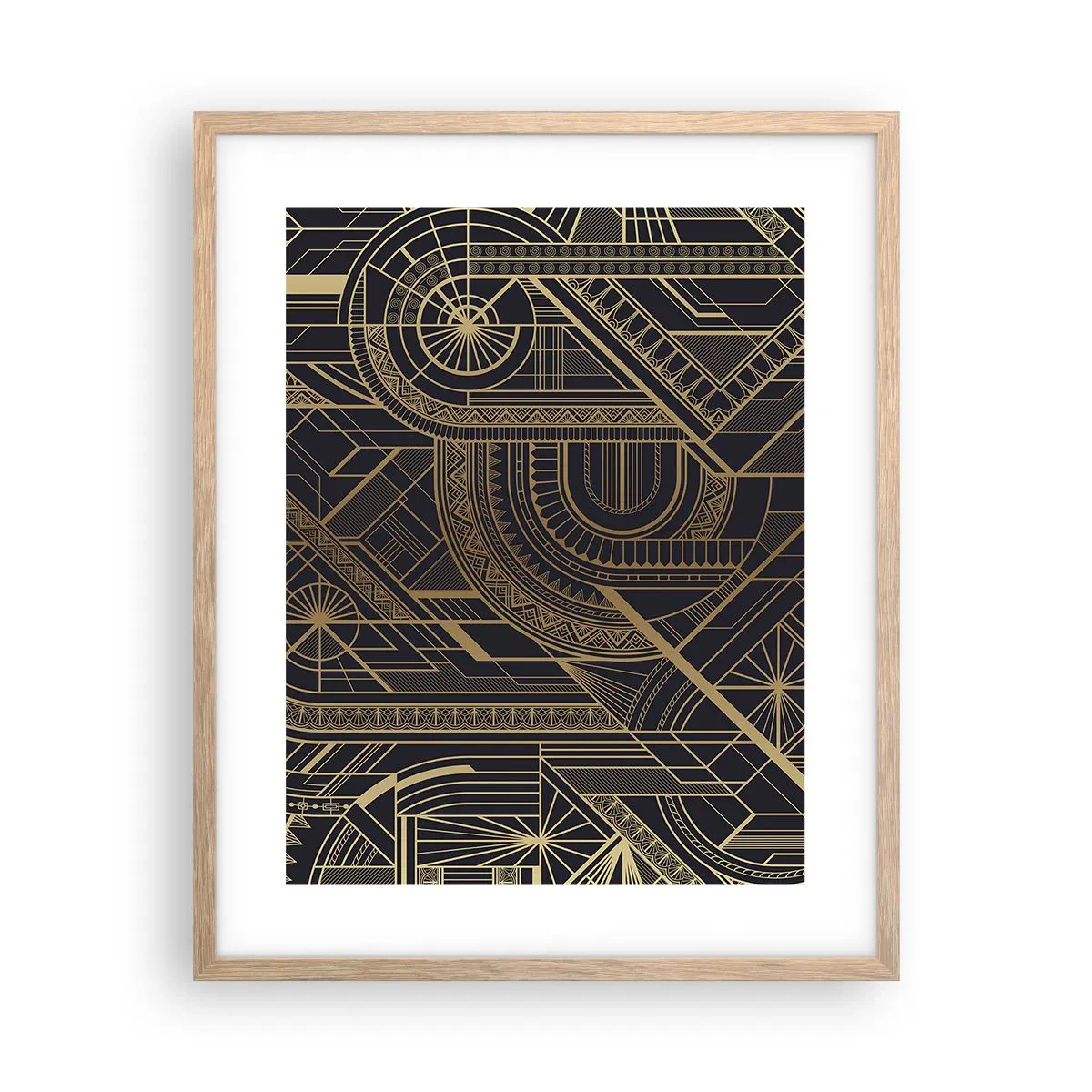 Plakat i ramme af lyst egetræ - Koncepter, idéer, planer - 40x50 cm