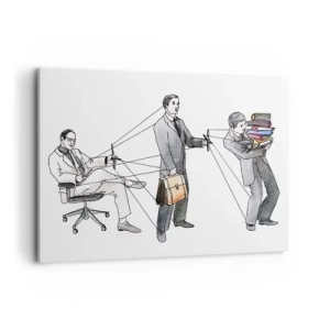 Lærredstryk - Billede på lærred - Enhver har sin herre - 100x70 cm