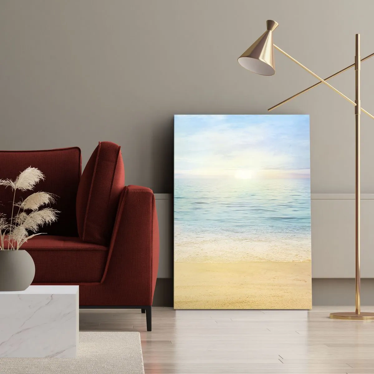 Lærredstryk - Billede på lærred - Det store blå - 50x70 cm