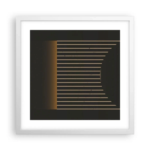 Plakat i hvid ramme - Udforsk mørket - 40x40 cm