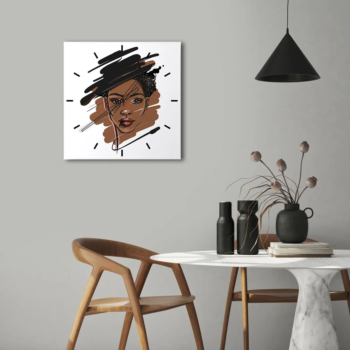 Vægur, Uret - Sød som chokolade - 40x40 cm