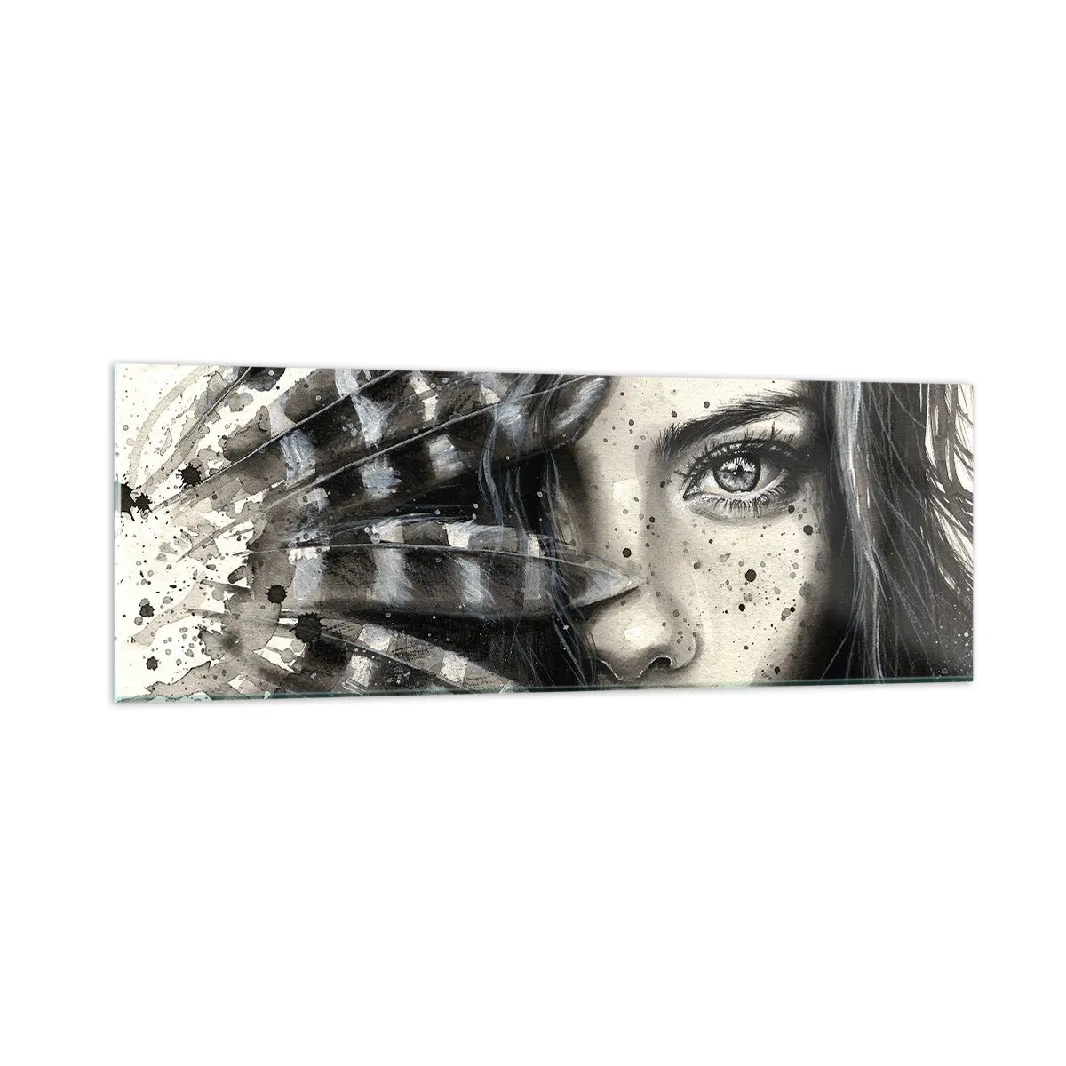 Billede på glas - Vild skønhed - 90x30 cm