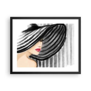 Plakat i sort ramme - Hvor kan jeg finde dig? - 50x40 cm