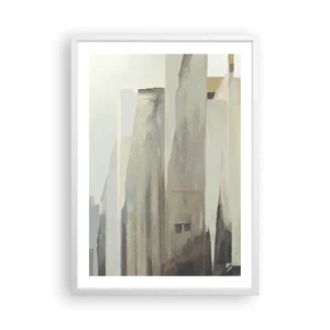 Plakat i hvid ramme - En drøm om byen - 50x70 cm