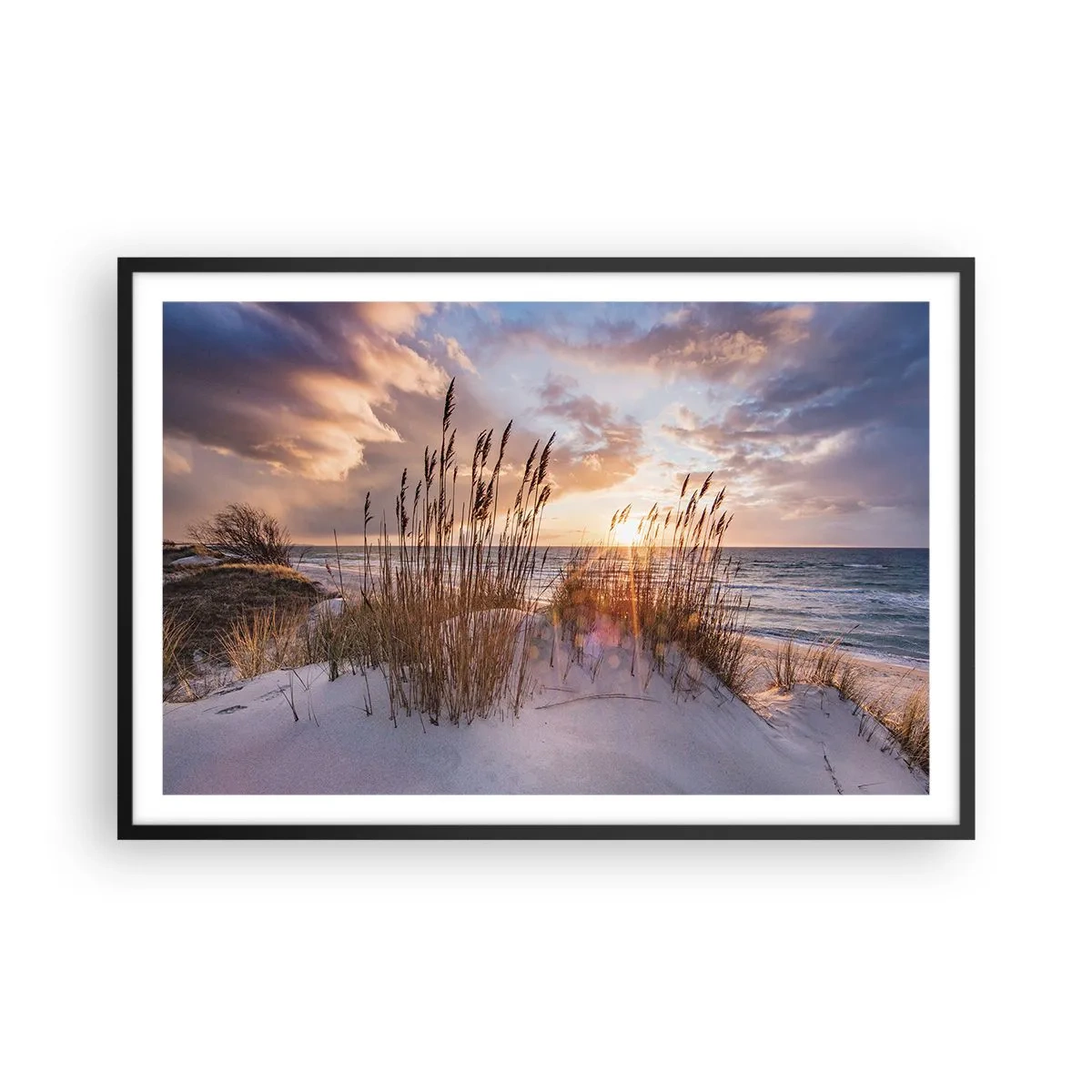 Plakat i sort ramme - Farvel til sol og vind - 91x61 cm