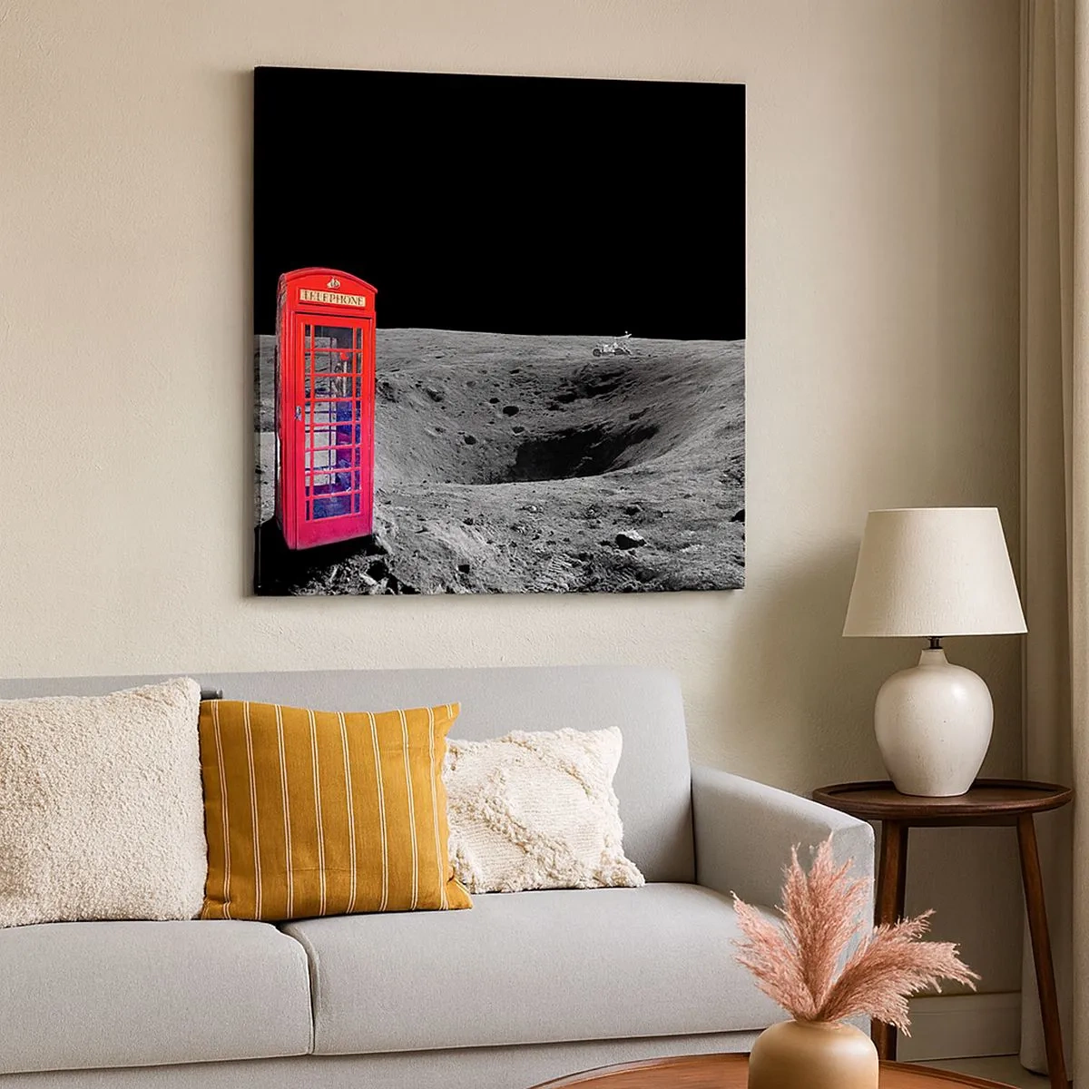 Lærredstryk - Billede på lærred - Kosmisk vittighed - 30x30 cm