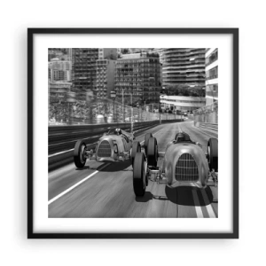 Plakat i sort ramme - Der var engang i Monte Carlo - 50x50 cm