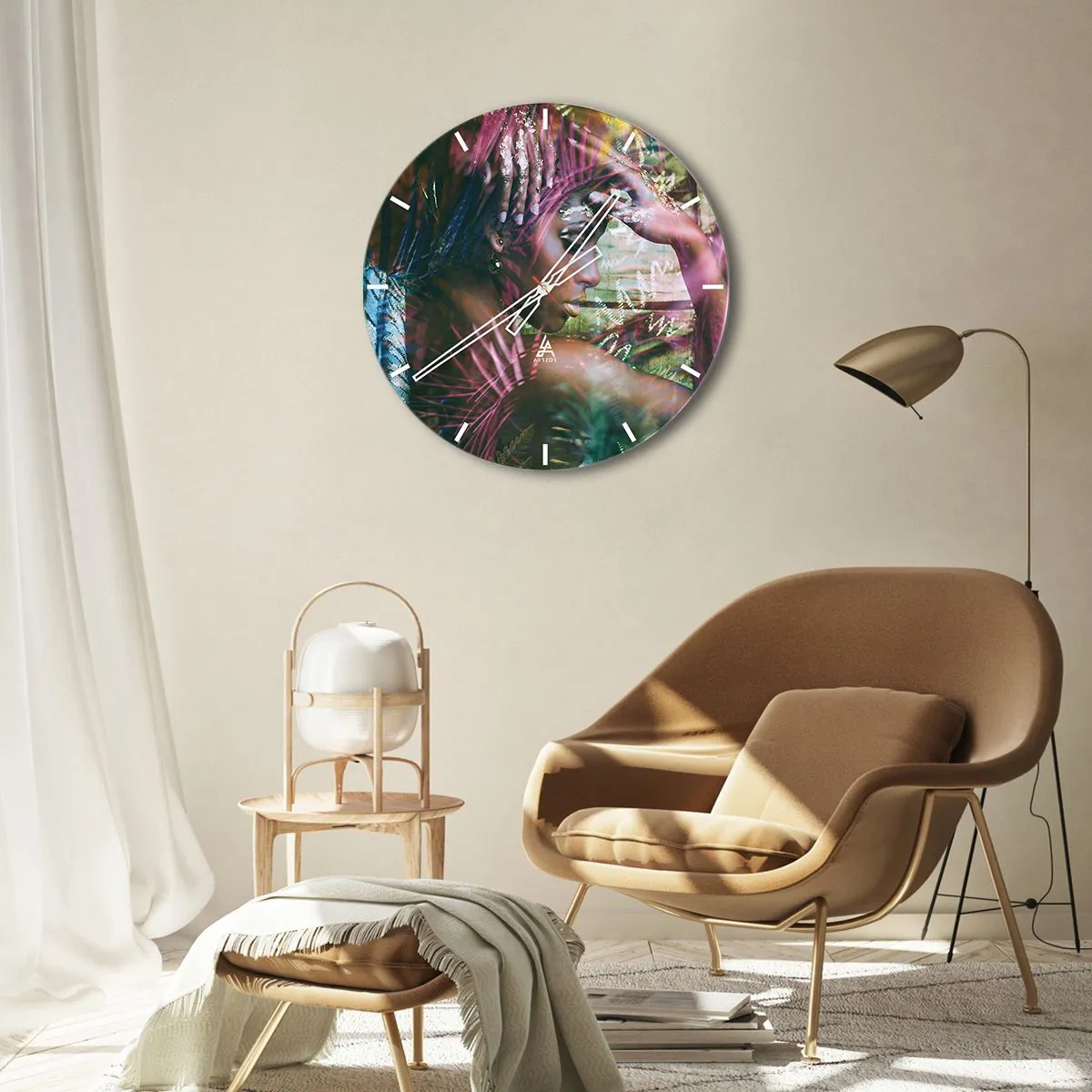 Vægur, Uret - Moder Natur i junglen - 30x30 cm
