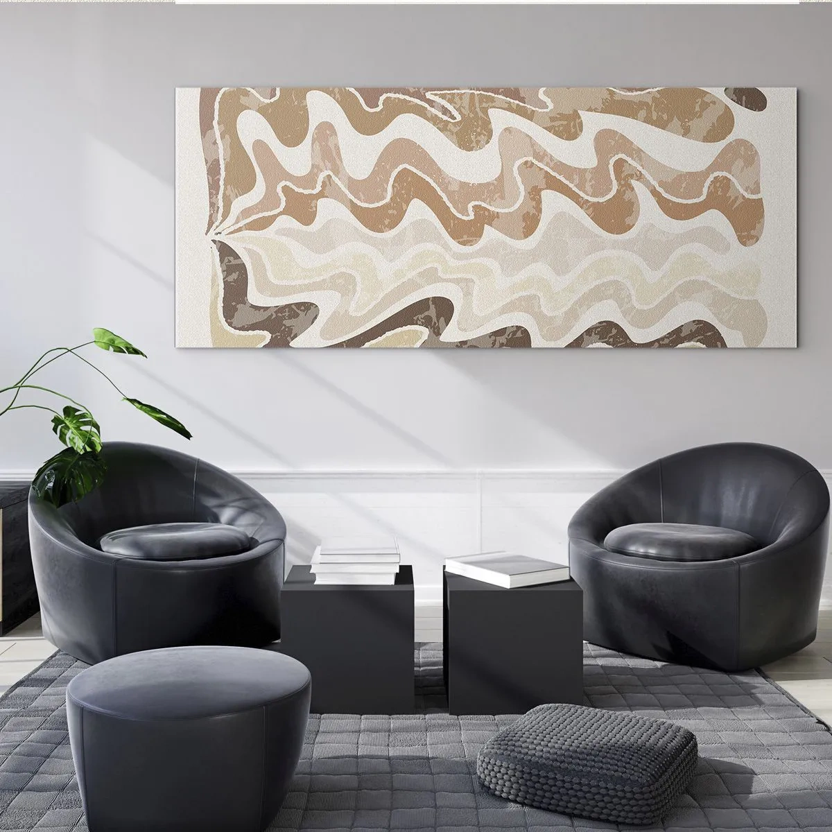 Billede på glas - God energi - gode følelser - 100x40 cm