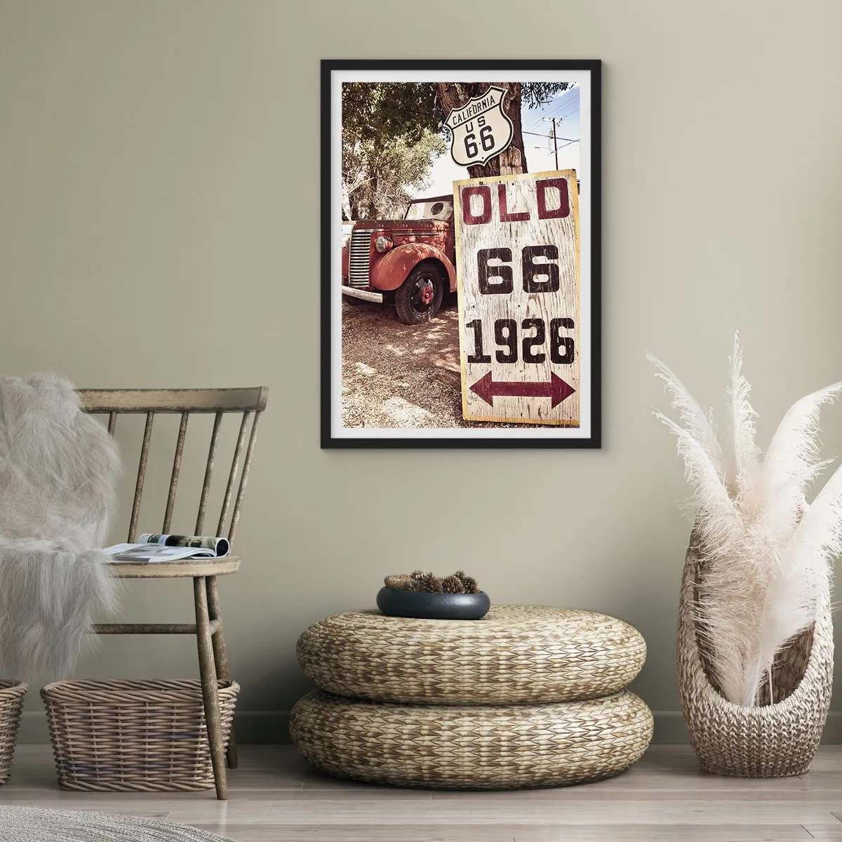 Plakat i sort ramme - En legende om det amerikanske landskab - 40x50 cm