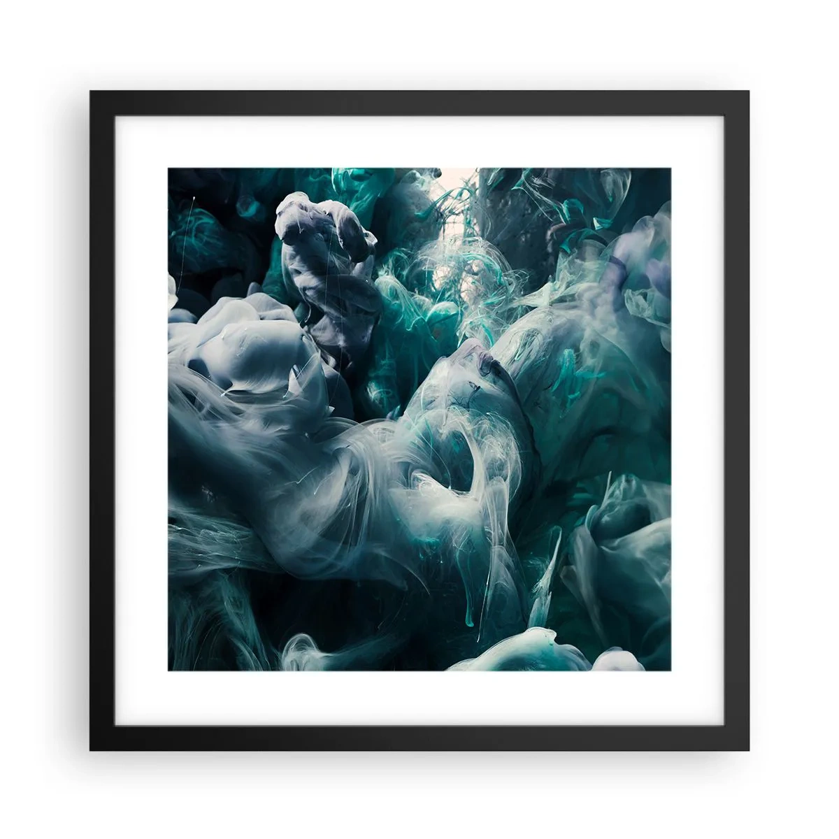 Plakat i sort ramme - Farvebevægelse - 40x40 cm