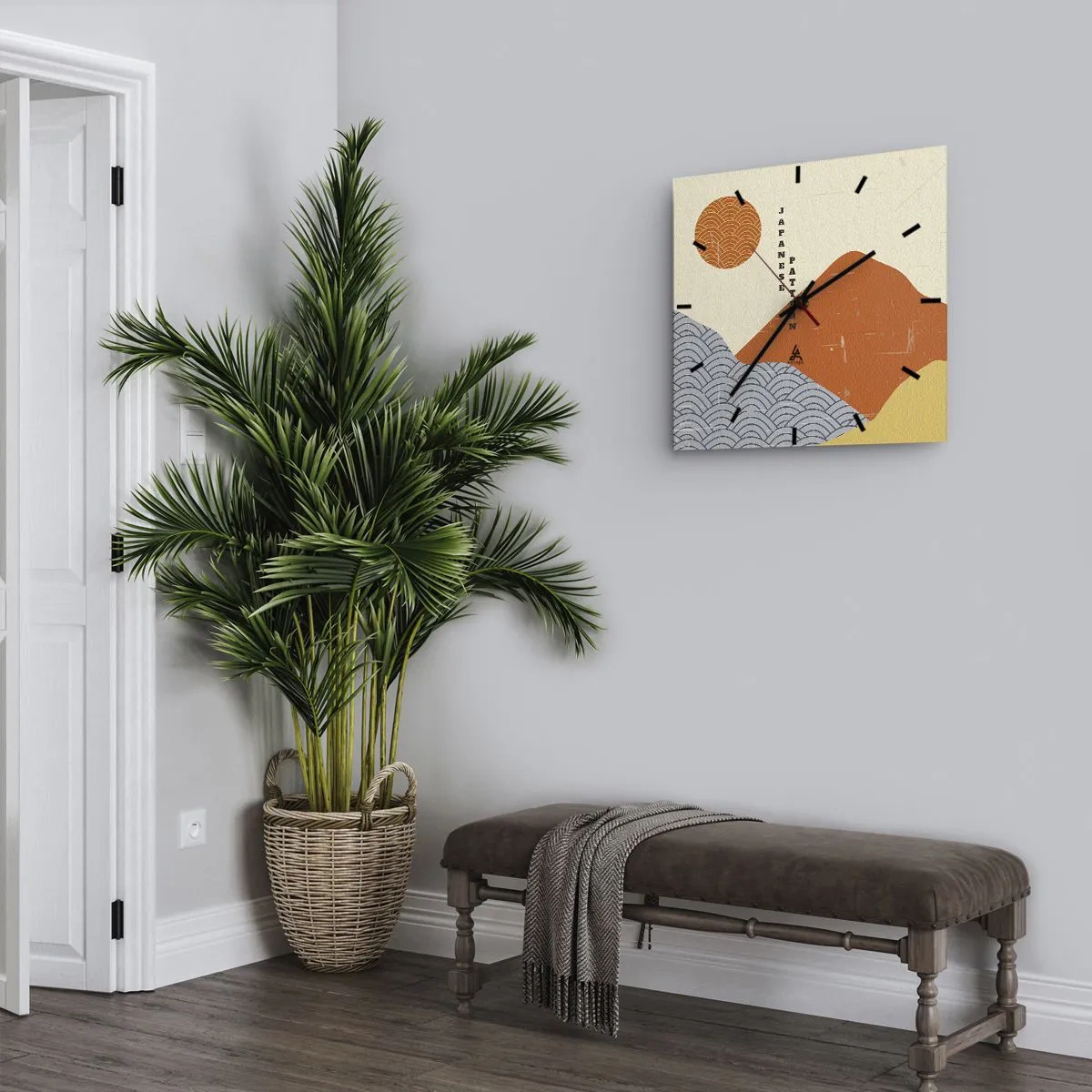 Vægur, Uret - I den japanske ånd - 30x30 cm