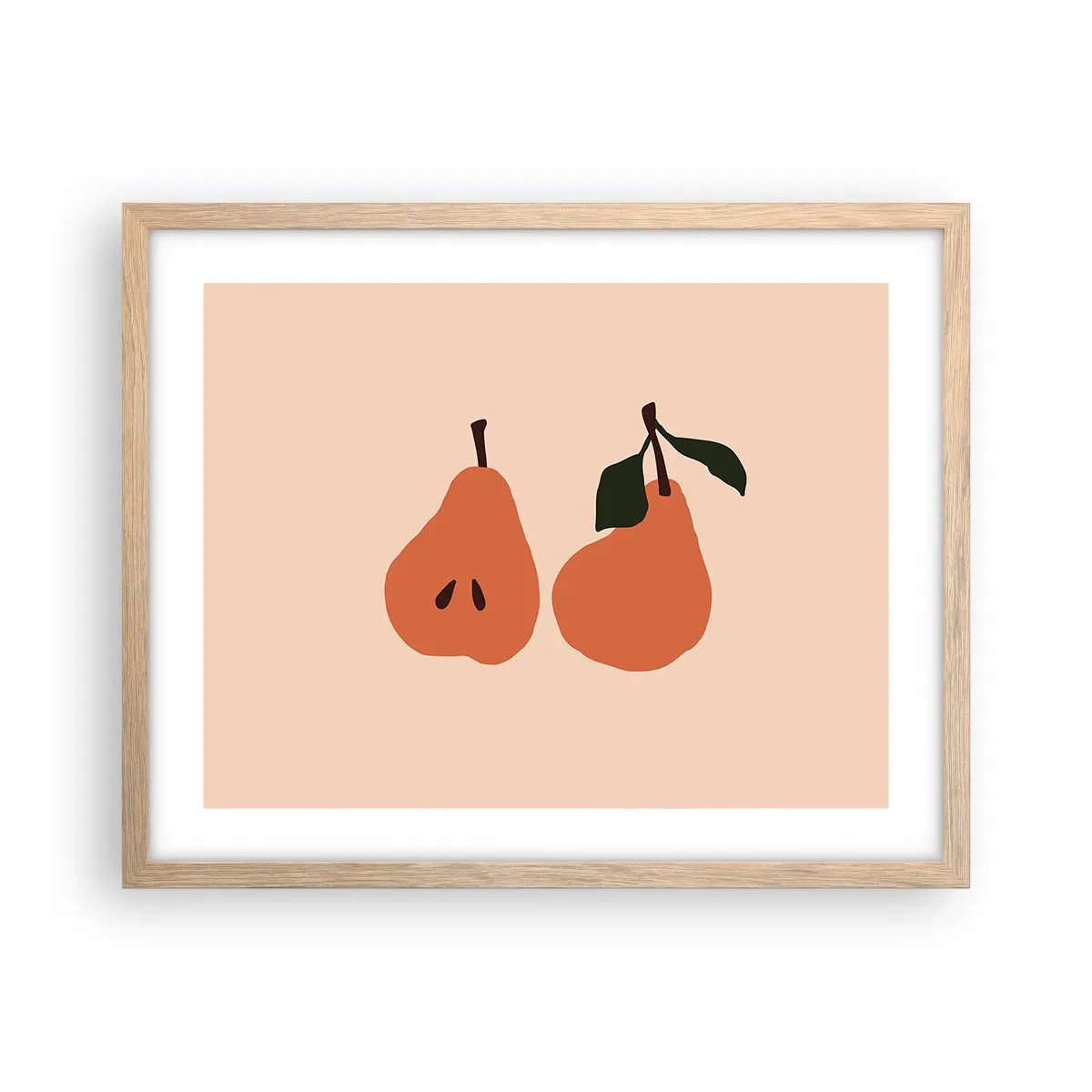 Plakat i ramme af lyst egetræ - Sødmen selv - 50x40 cm