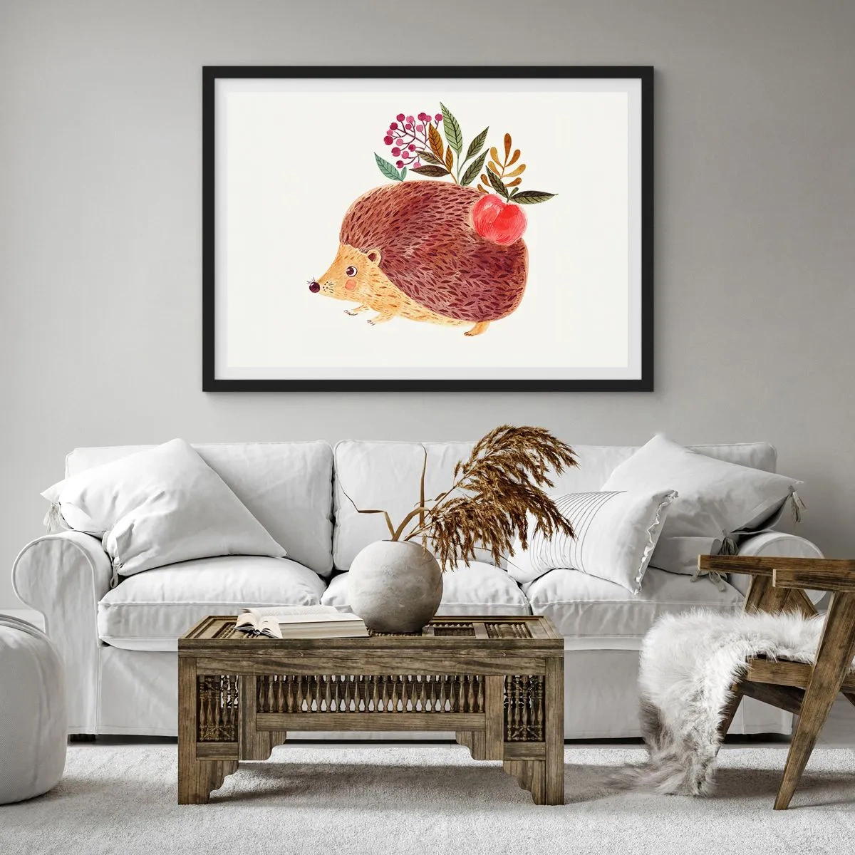Plakat i sort ramme - Og du kan allerede lide mig - 70x50 cm