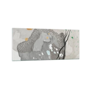Billede på glas - Organisk komposition - 120x50 cm