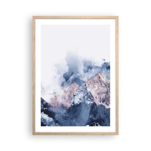 Plakat i ramme af lyst egetræ - Dette er toppene! - 50x70 cm