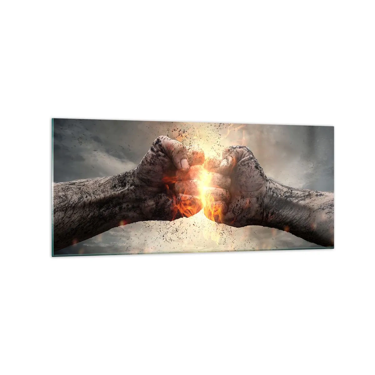 Billede på glas - Stå op til kamp - 120x50 cm