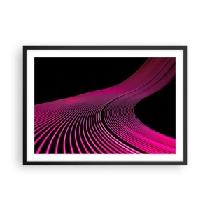 Plakat i sort ramme - En allé af lys - 70x50 cm