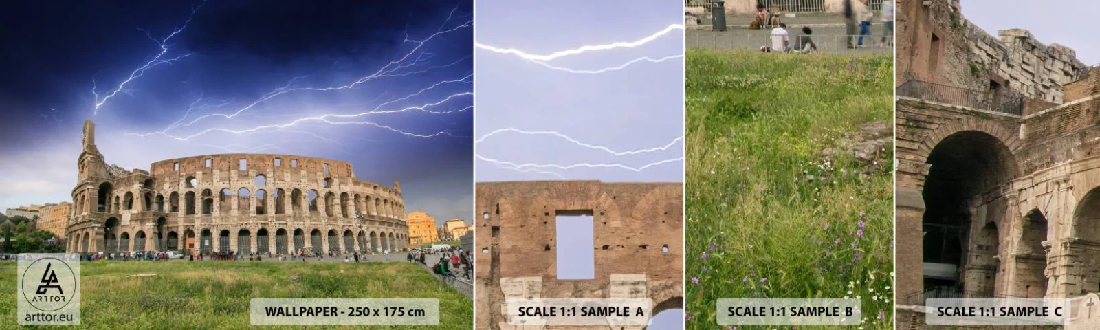 Fototapet Prøve Standard Eco - Kamparena - Arkitektur, Rom, Colosseum - 100x30 cm