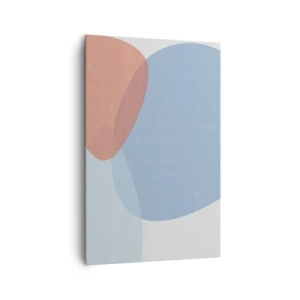 Lærredstryk - Billede på lærred - Pastelfarvede relationer - 80x120 cm