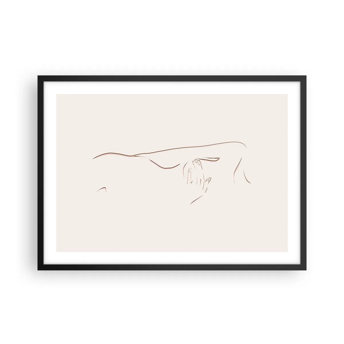 Plakat i sort ramme - Begærets form - 70x50 cm