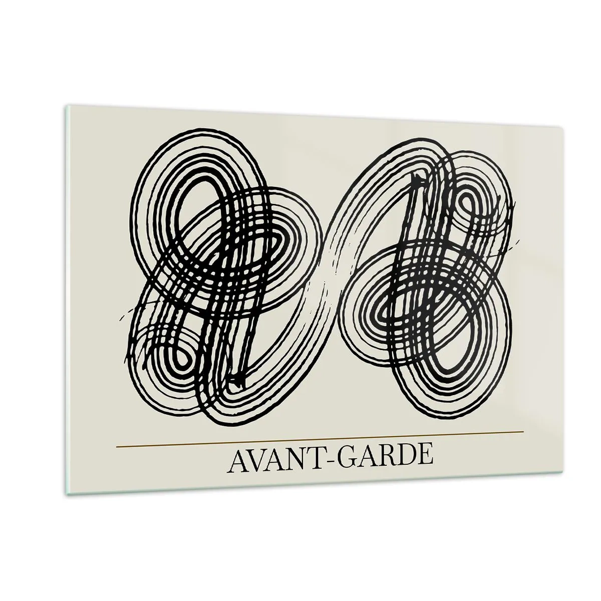 Billede på glas - Det kom ud spontant - 120x80 cm