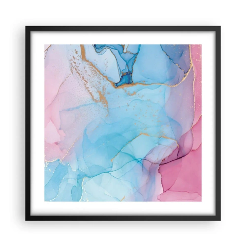 Plakat i sort ramme - Møde og gennemtrængning - 50x50 cm