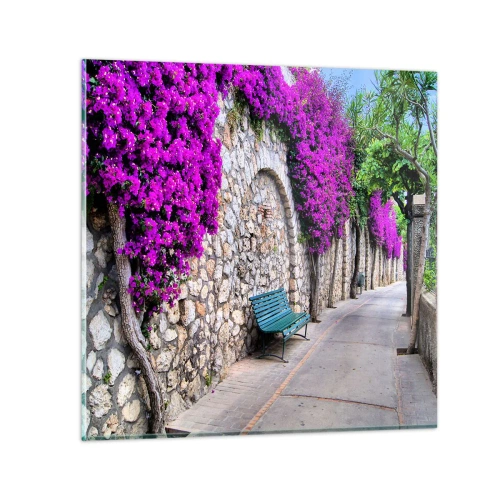 Billede på glas - Lad os mødes så hurtigt som muligt - 50x50 cm