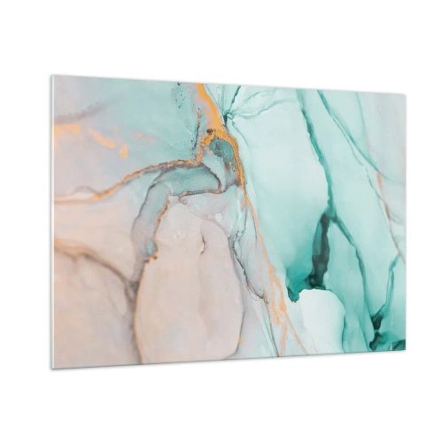 Billede på glas - Dans af former og farver - 100x70 cm