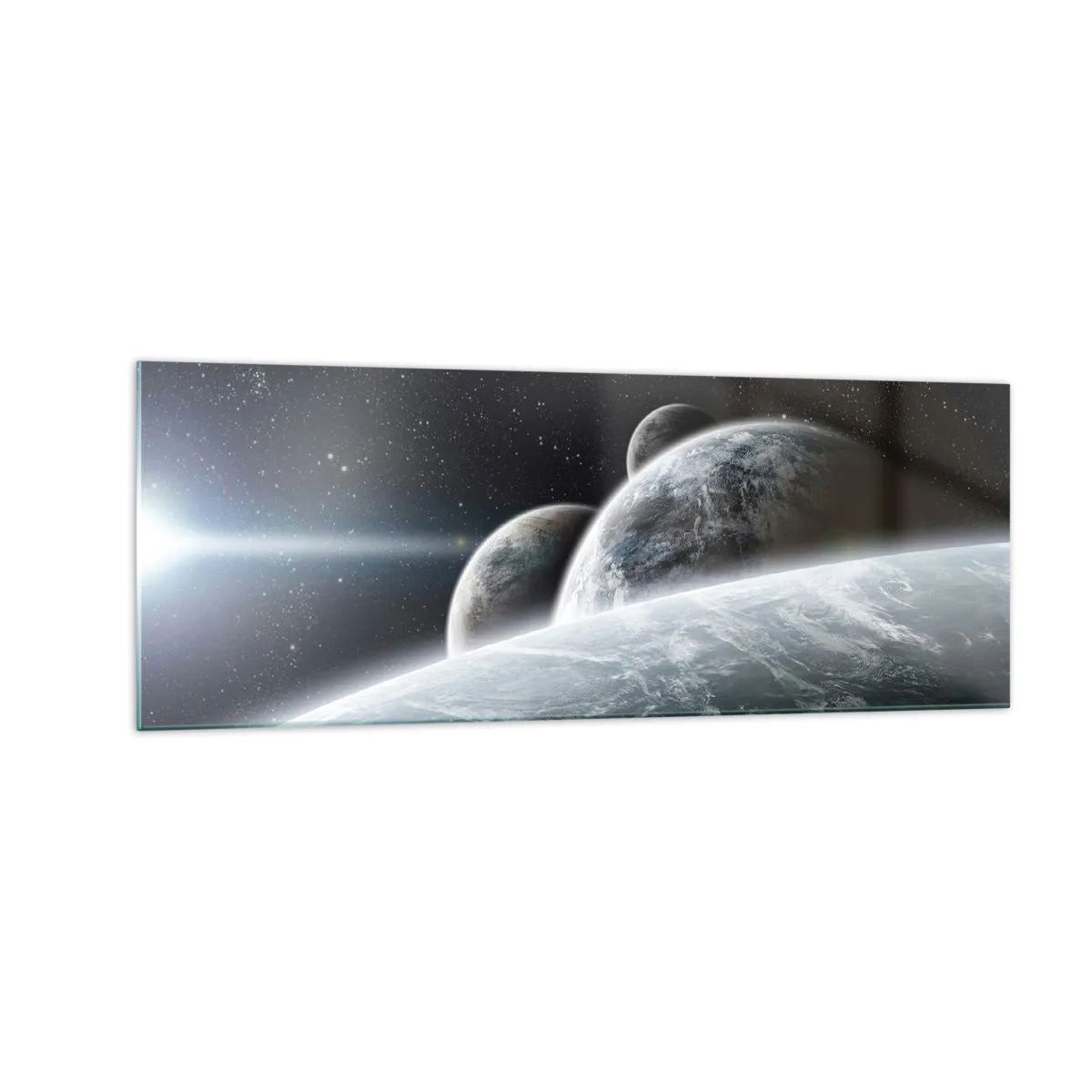 Billede på glas - Sfærernes kosmiske musik - 140x50 cm