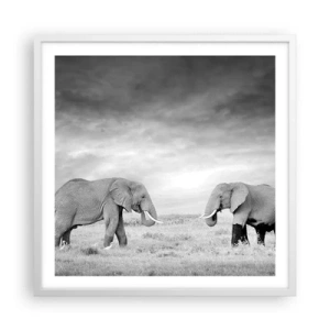 Plakat i hvid ramme - Gråt er smukt - 60x60 cm