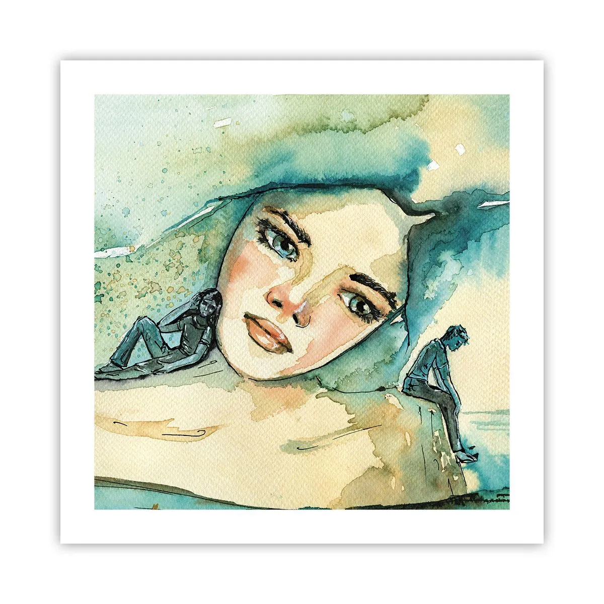 Plakat - Am I blue? - 50x50 cm