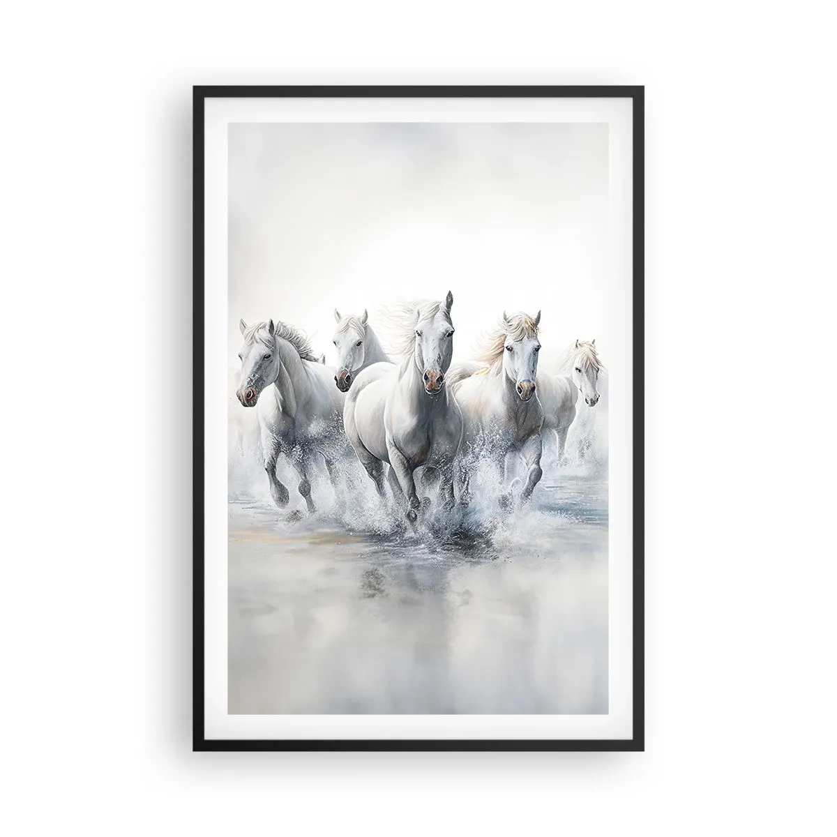 Plakat i sort ramme - Hvid magi - 61x91 cm