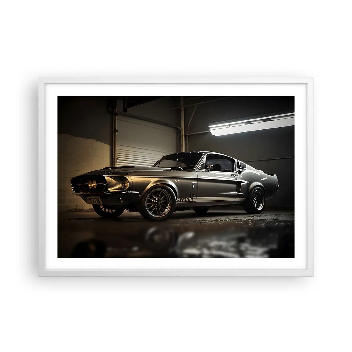 Plakat i hvid ramme - Tilbage til fortiden - 70x50 cm