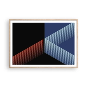 Plakat i ramme af lyst egetræ - En simpel historie - 100x70 cm