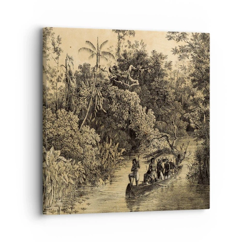 Lærredstryk - Billede på lærred - Rejsen til kilden - 30x30 cm