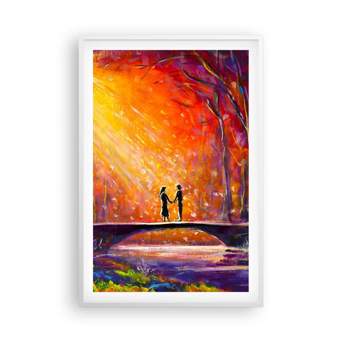 Plakat i hvid ramme - Himlen elsker dem også - 61x91 cm