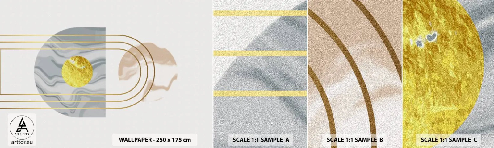 Fototapet Prøve Standard Eco - Lysstyrke og udstråling - Abstraktion, Stykke, Grafik - 100x30 cm