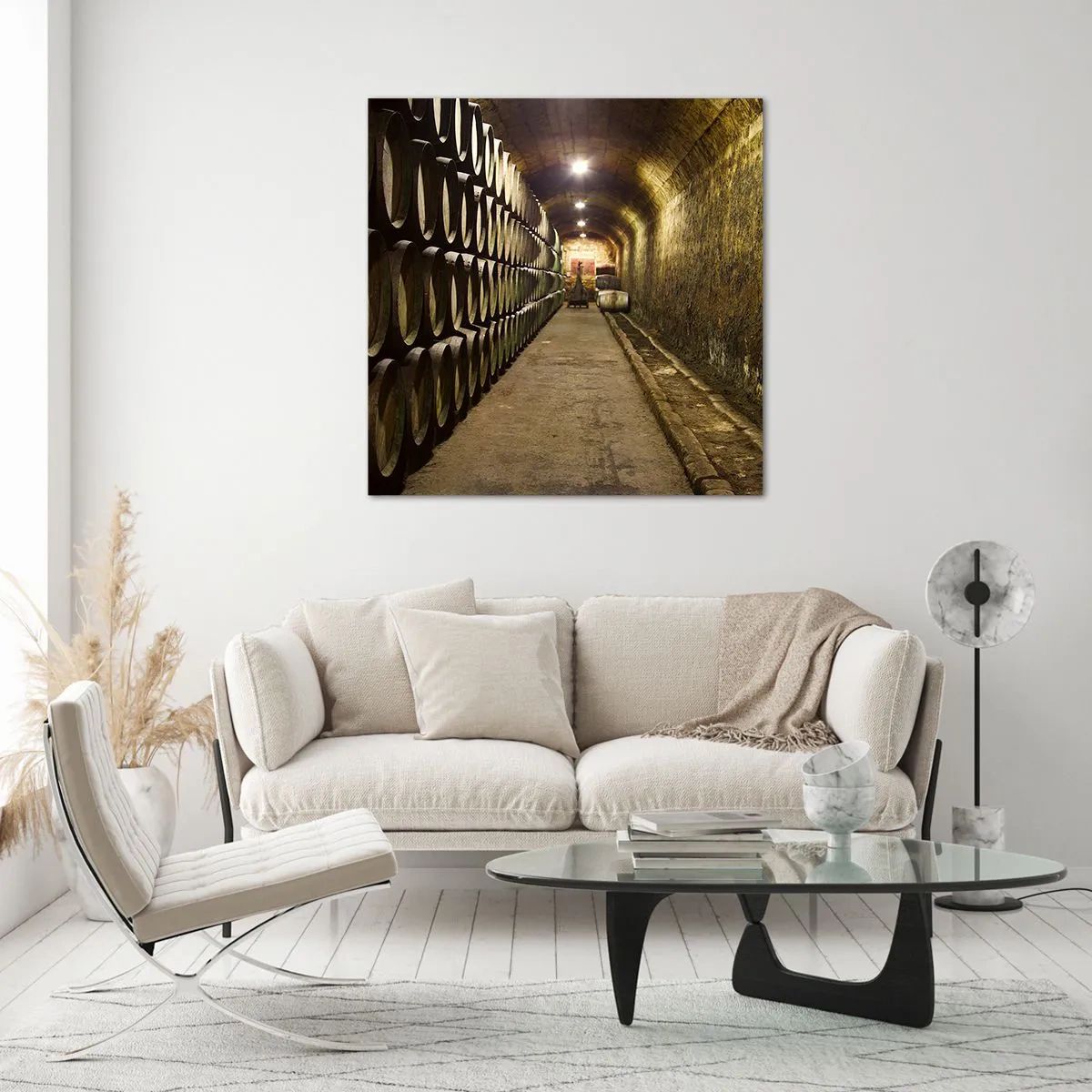 Billede på glas - Det er godt at ligge ned - 70x70 cm