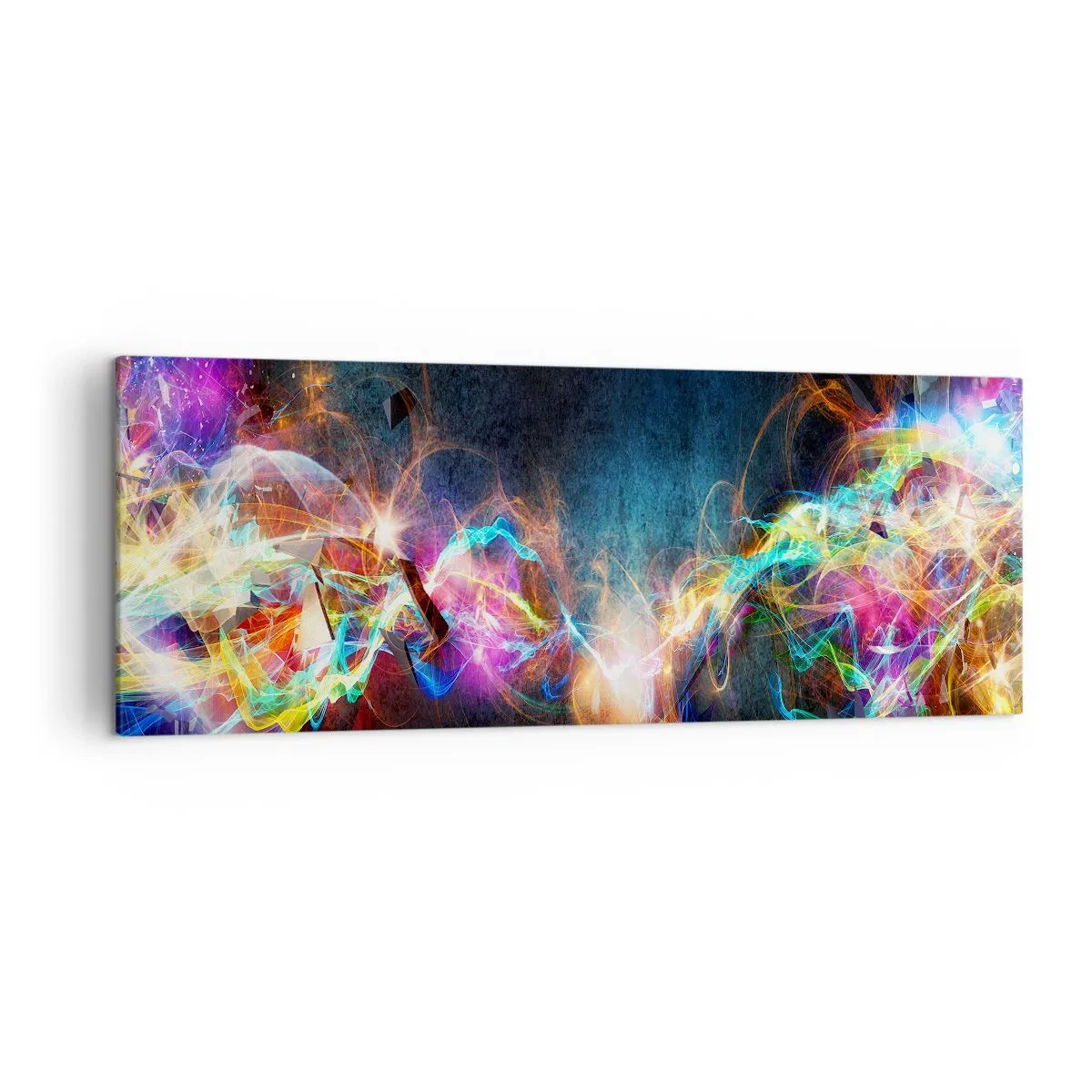 Lærredstryk - Billede på lærred - Glædeligt imod mørket - 140x50 cm