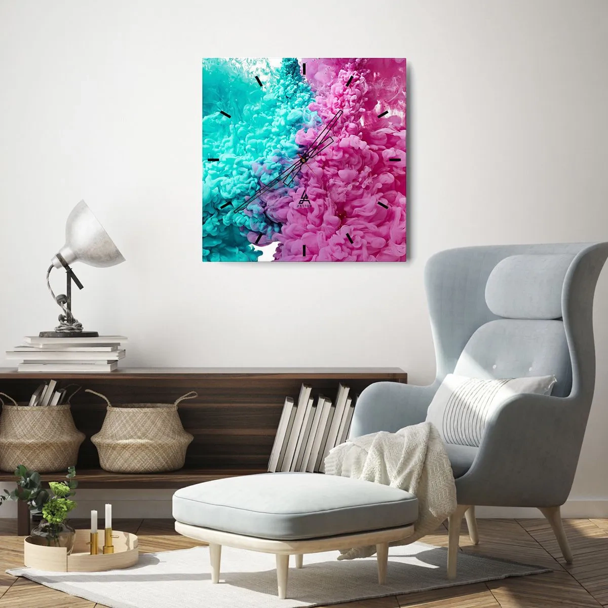 Vægur, Uret - Et afgørende sammenstød - 40x40 cm