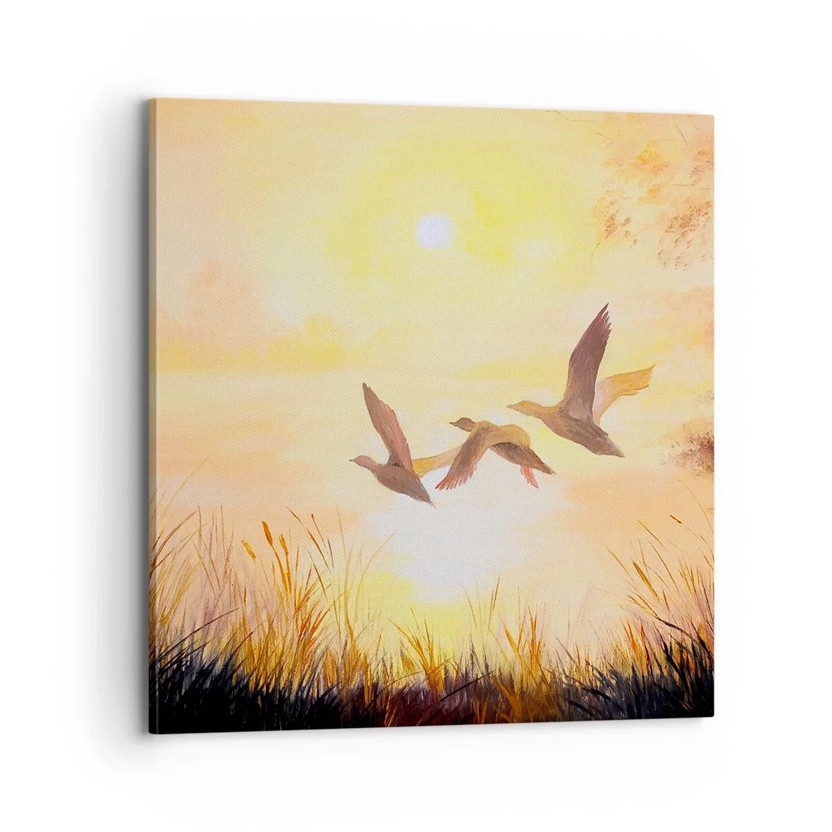 Lærredstryk - Billede på lærred - Starten på en lang rejse - 70x70 cm