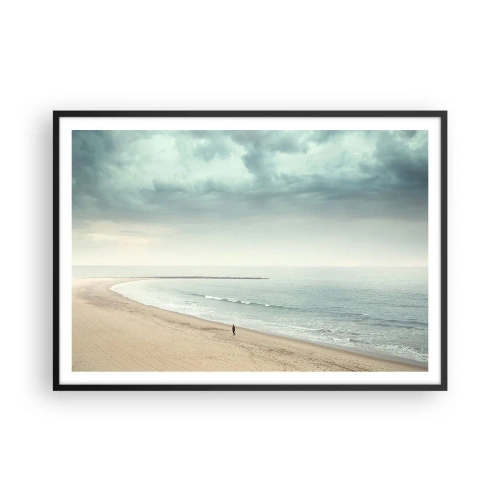Plakat i sort ramme - På jagt efter fred - 100x70 cm