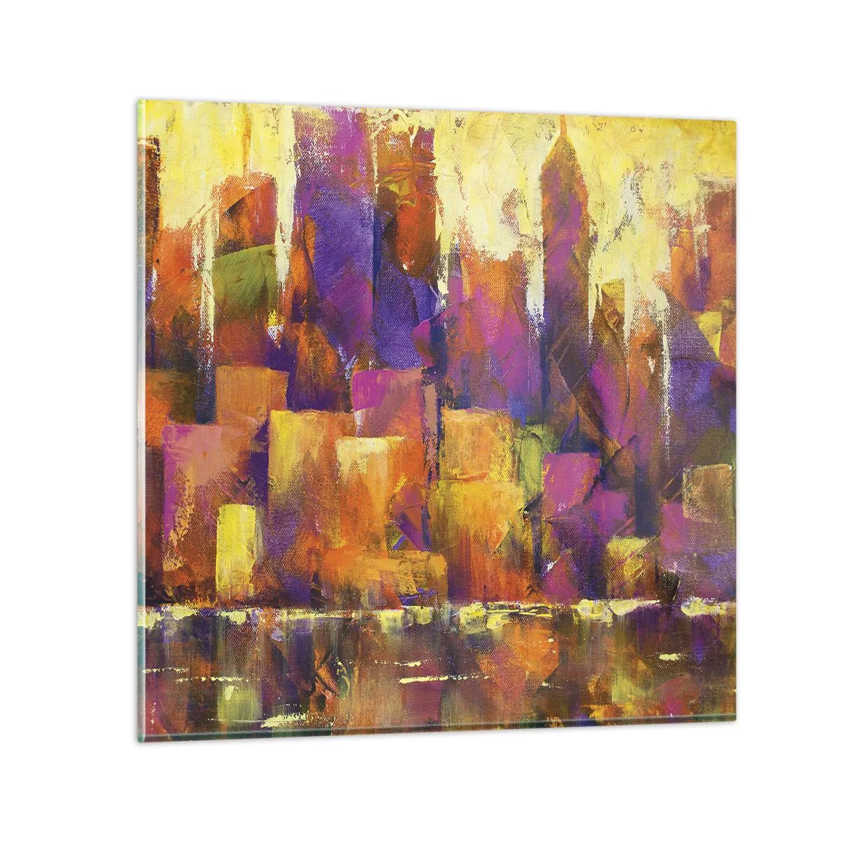 Billede på glas - Metropolitansk sammensætning - 50x50 cm