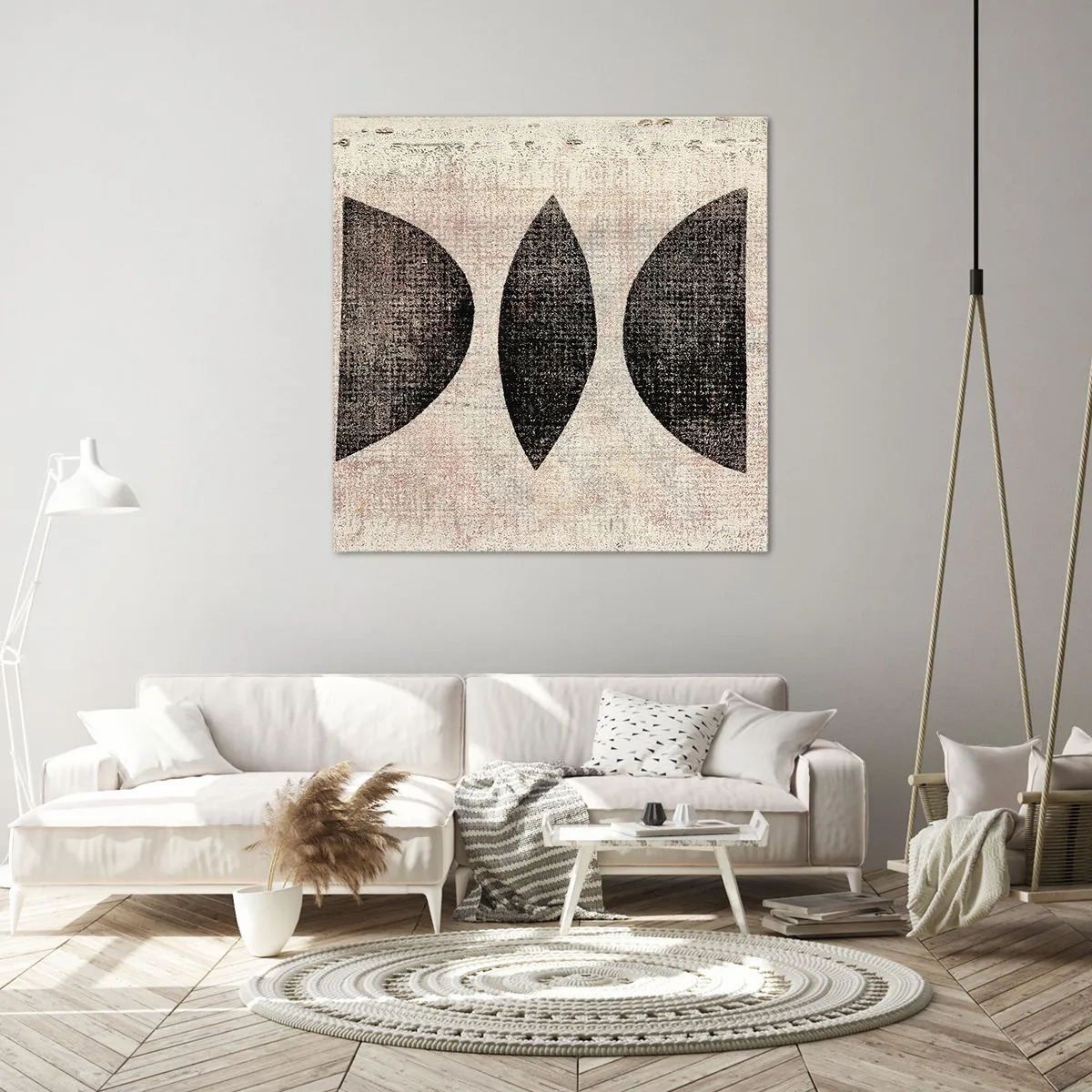 Lærredstryk - Billede på lærred - Etnisk abstraktion - 60x60 cm