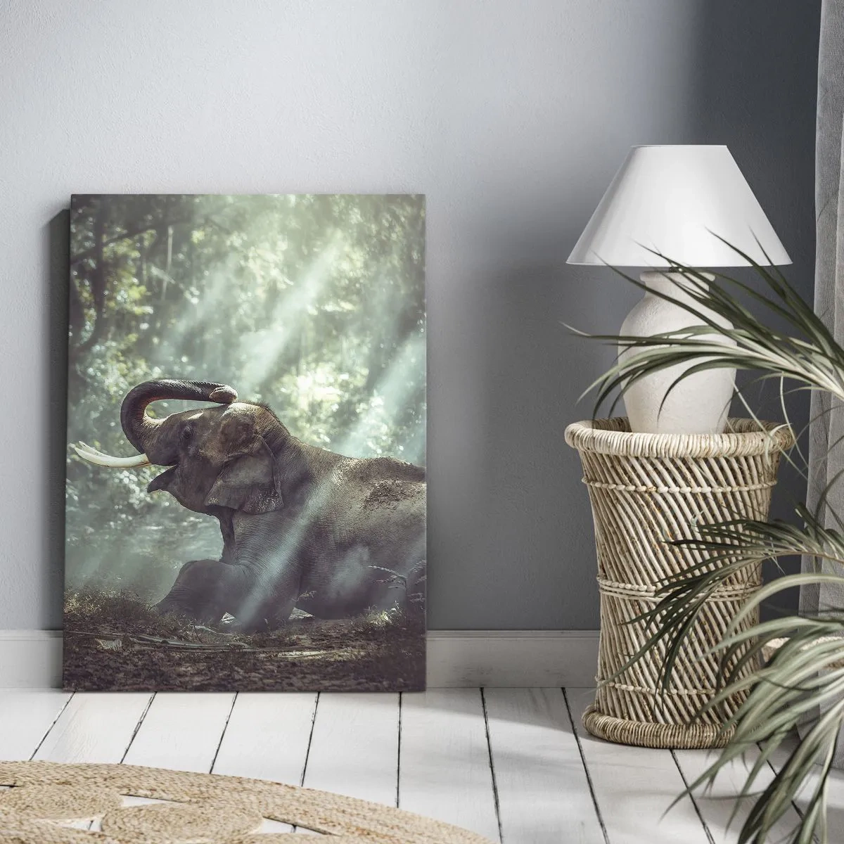 Lærredstryk - Billede på lærred - Og hør her... - 70x100 cm
