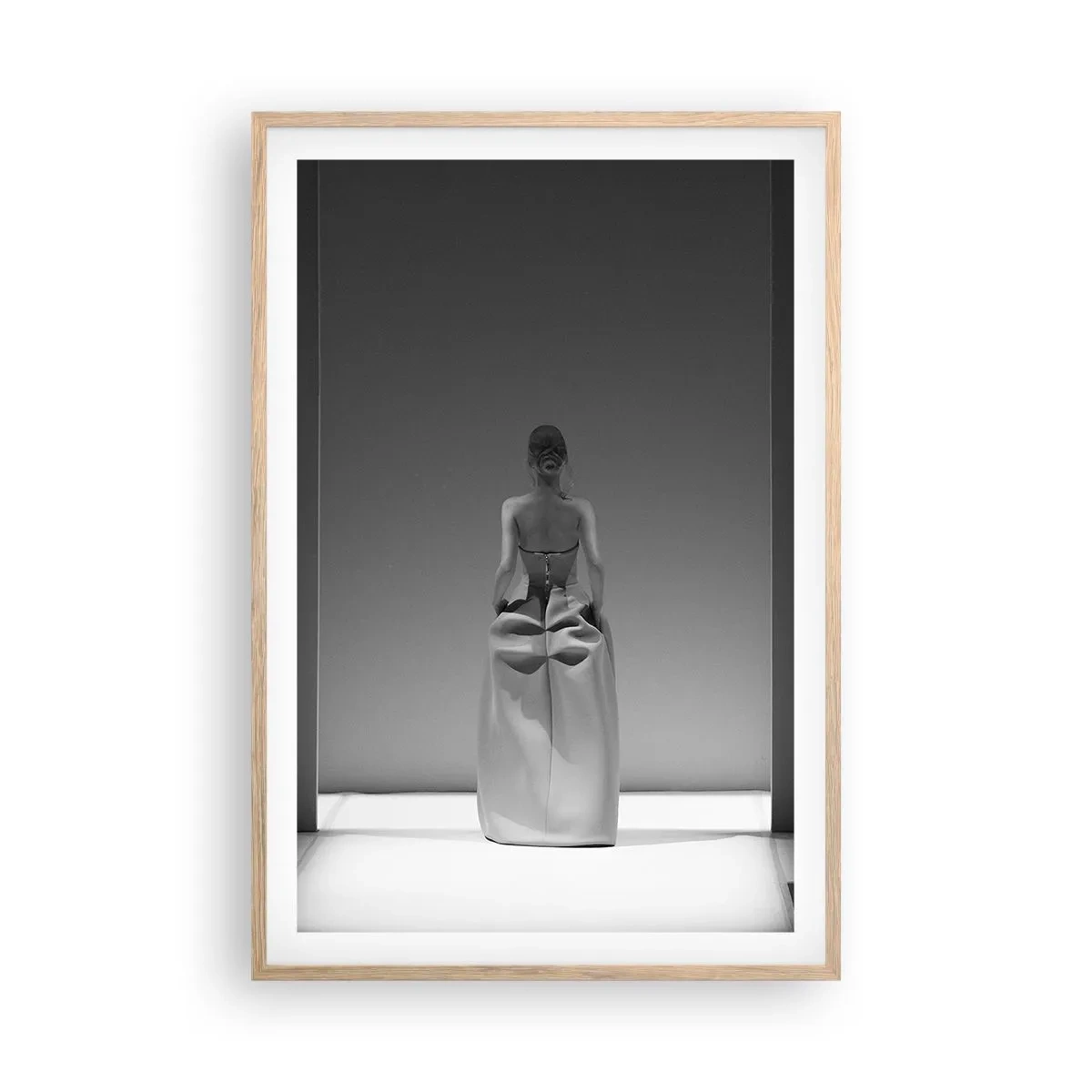 Plakat i ramme af lyst egetræ - Raffineret enkelhed - 61x91 cm